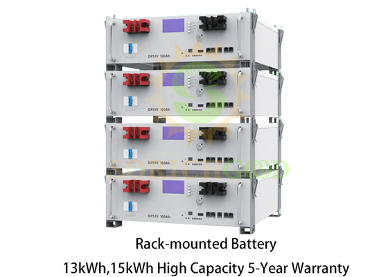 13kWh 15kWh DB Rack Mounted Battery Series Li Ion Storage For Industrial Environments