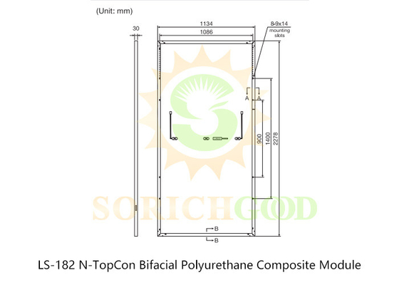 555W 182 N-TopCon Bifacial Polyurethane Composite Module Cutting-Edge Bifacial Technology