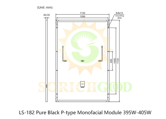 395W 182 Pure Black Monocrystalline Silicon Panels For Residential And Commercial