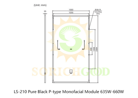 635W 210 Pure Black P-Type Monofacial Module For BIPV And Rooftop Systems