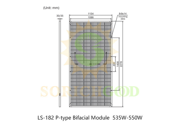 PB535 182mm Monocrystalline Silicon Panels for Large-Scale Commercial Solar Installations