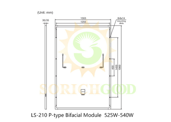 525W Anodized Aluminum Alloy Frame Monocrystalline Silicon Panels for Solar Installations