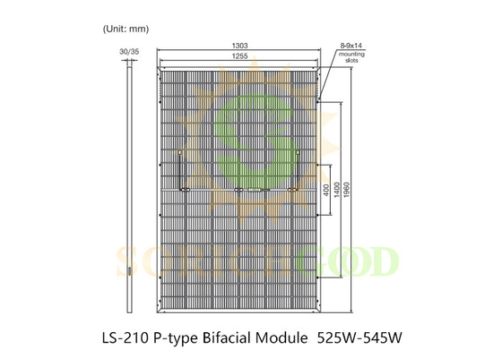 525W High Output 210 P-Type Monocrystalline Silicon Panels For Solar Energy Projects