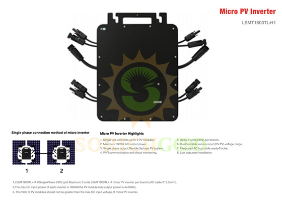 1600W Microinverters For Residential And Small Commercial PV Systems