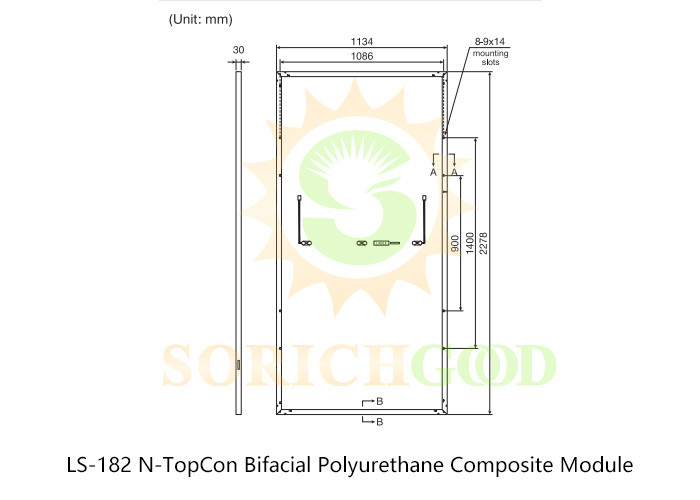 555W 182 N-TopCon Bifacial Polyurethane Composite Module Cutting-Edge Bifacial Technology