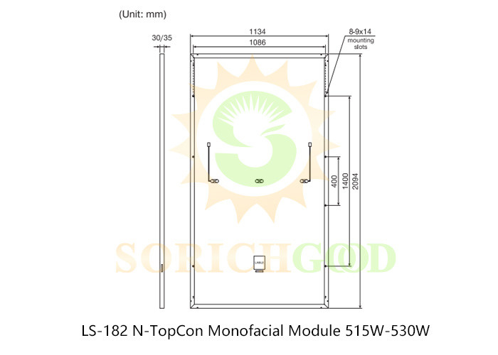 515W-530W 182 N-TopCon Monocrystalline Silicon Pv Module