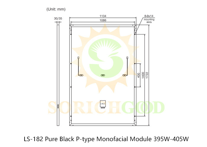395W 182 Pure Black Monocrystalline Silicon Panels For Residential And Commercial