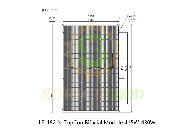 415W Monocrystalline Silicon Panels For Ground Mounted Residential Solar Systems