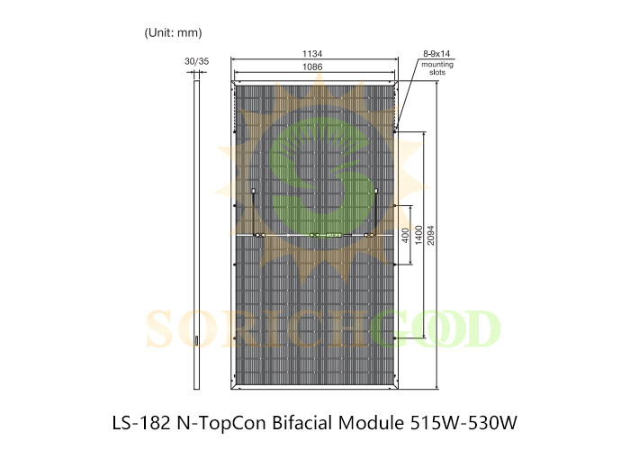 515W Monocrystalline Silicon Panels For Low Light Energy Production