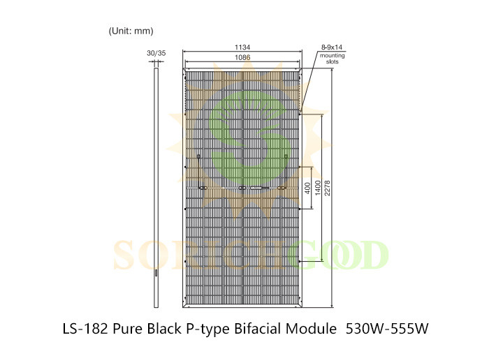 530W Monocrystalline Silicon Solar Panels For Commercial Solar Installations