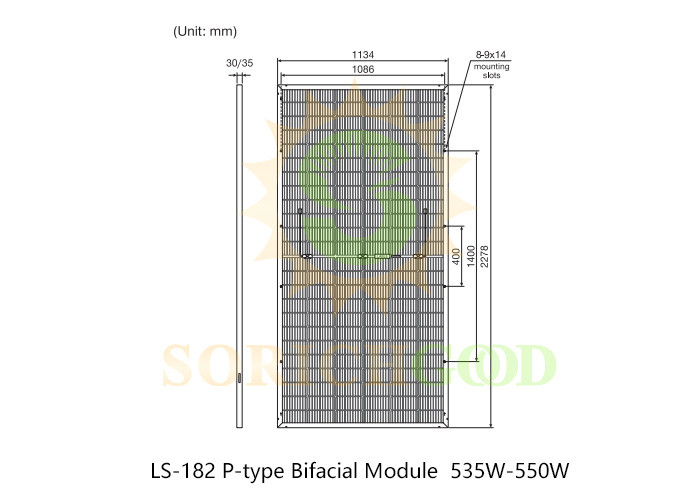 PB535 182mm Monocrystalline Silicon Panels for Large-Scale Commercial Solar Installations