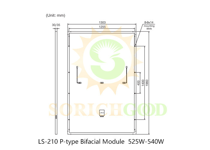 525W Anodized Aluminum Alloy Frame Monocrystalline Silicon Panels for Solar Installations