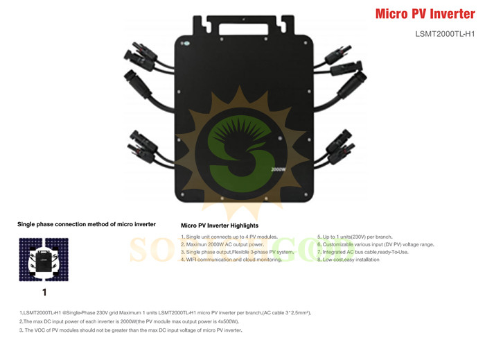Residential Commercial 2000W Microinverters Optimal Performance