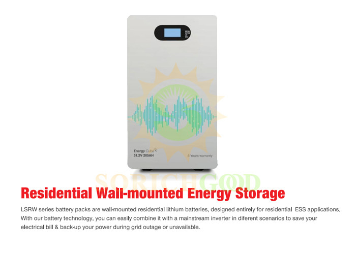 205Ah 51.2V For LSRW Series Lithium Battery Storage For Homes
