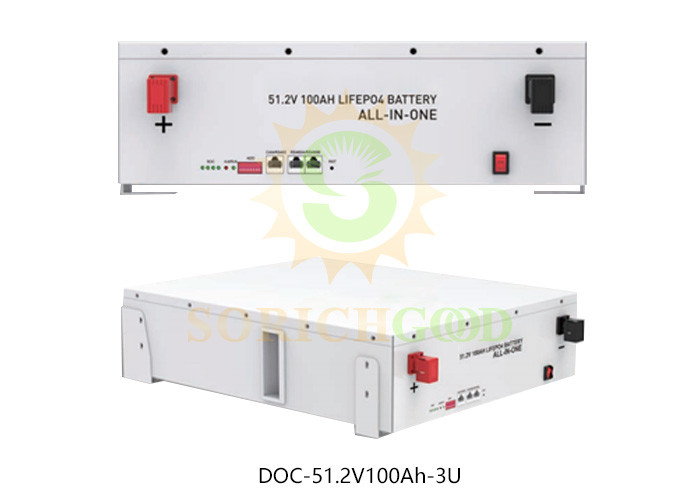 5.12kWh  51.2V 100Ah-3U Battery Rack For Solar Energy Storage