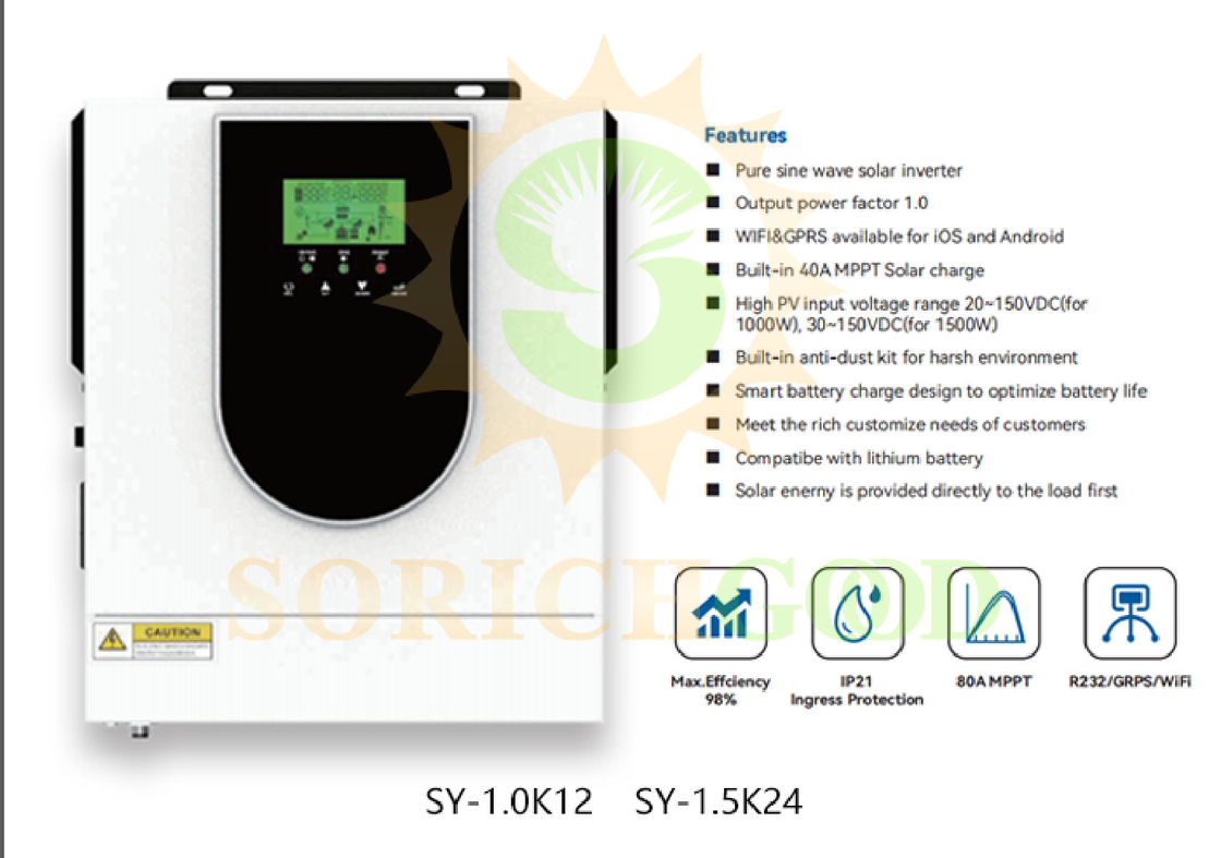 Off Grid And Grid Tied Operations With Built In WiFi Hybrid Inverters