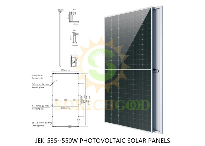 Robust 545W Monocrystalline Silicon Panels With 21.3% Module Efficiency