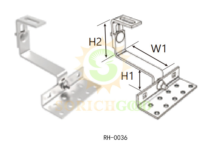 Commercial Residential Tile Roofs Aluminum Alloy Mounting Systems