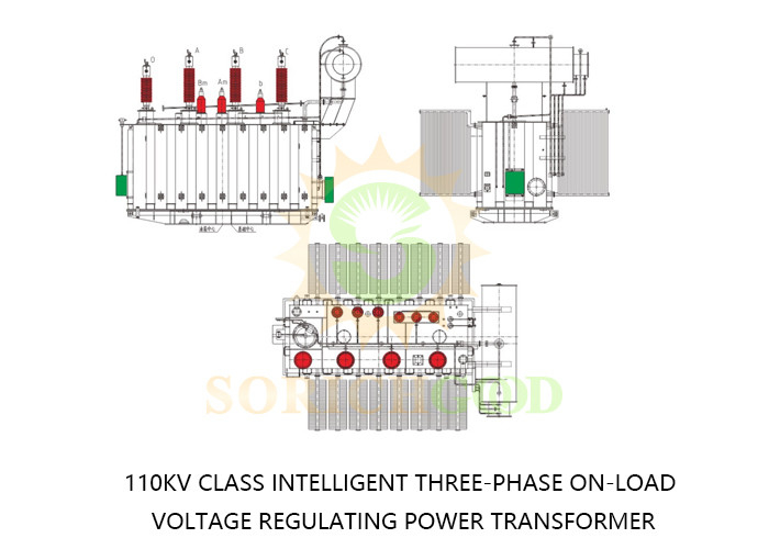 110kV Three Phase Voltage Regulator Transformer With Compact Lightweight Design